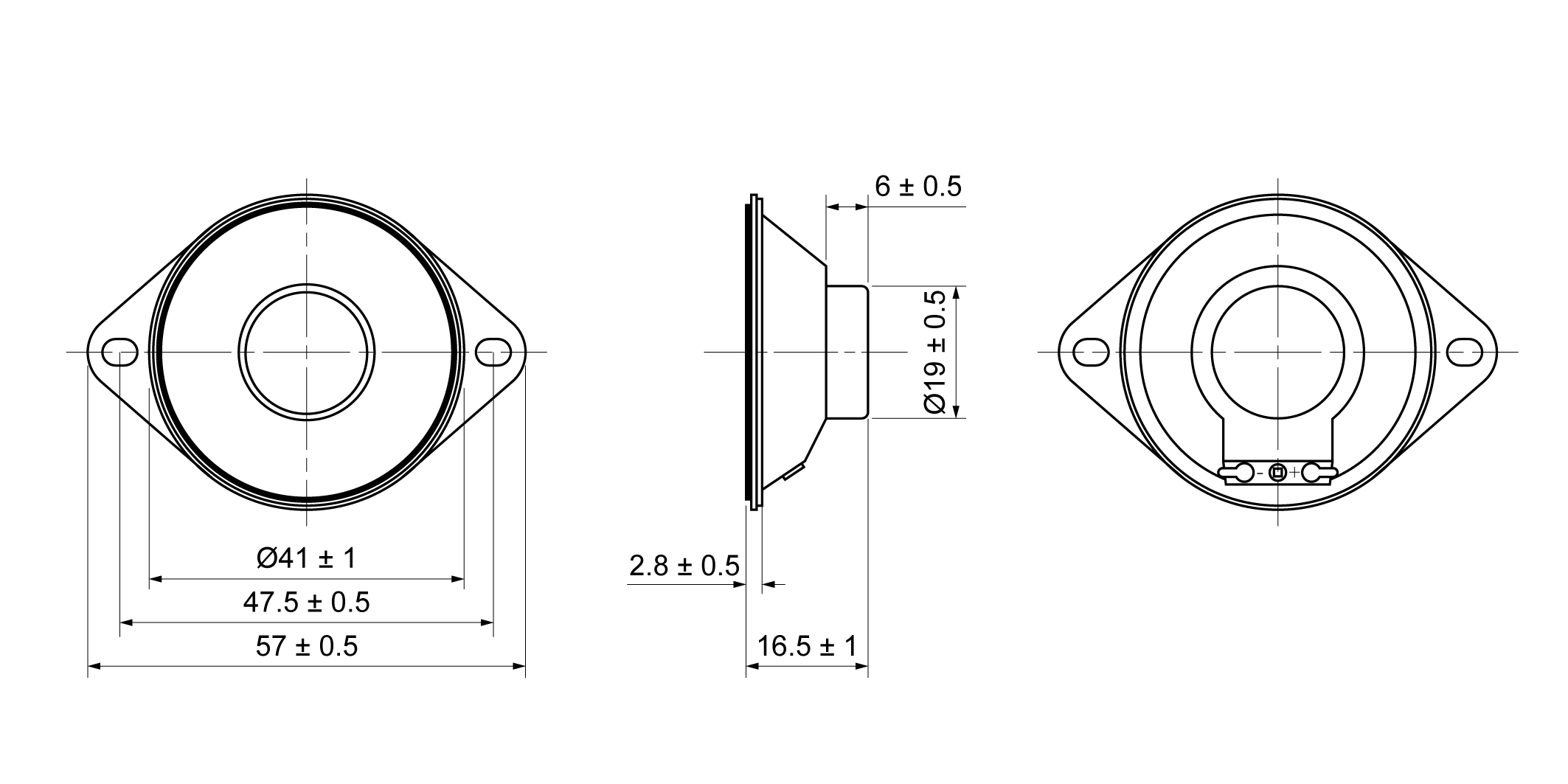 OSS11-41-16A2.0W8 Mechanical Drawing